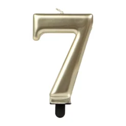 Vela Número 7 Dorada 7 cm