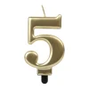 Vela Número 5 Dorada 7 cm