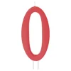 Vela Número 0 Roja 12cm