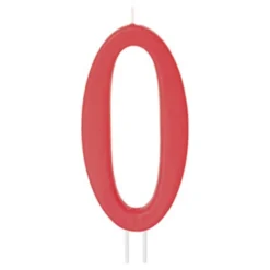 Vela Número 0 Roja 12cm