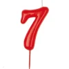 Vela Nº 7 Roja 6 cm - Dekora