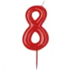 Vela Nº 8 Roja 6 cm - Dekora