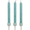 Velas Blue Glitter 10 ud