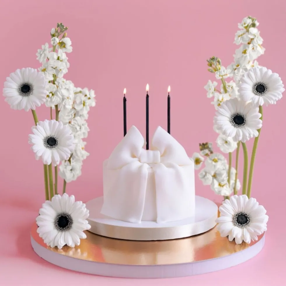 Velas Cumpleaños Negro / Dorado 14 cm - 12 ud
