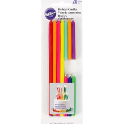 Velas de Colores Feliz Cumpleaños 20 ud - Wilton