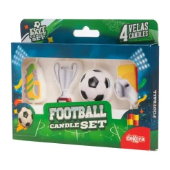 Velas de Fútbol para Decorar Tartas 4 ud