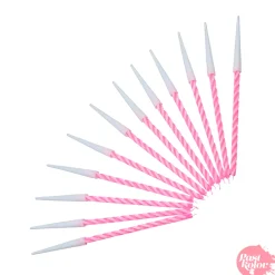 Velas en Espiral Rosas 12 ud