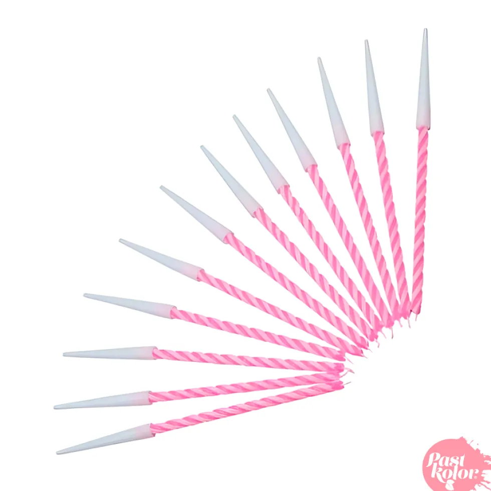 Velas en Espiral Rosas 12 ud