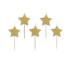 Velas estrellas doradas 5 uds - Pastkolor