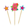 Velas Número 8 Estrellas