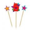 Velas Número 5 Estrellas