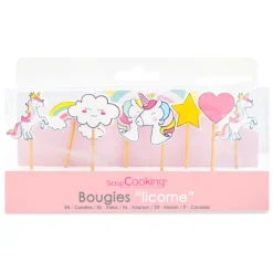 Velas Unicornios 8 ud - Scrapcooking