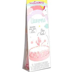 Wrapper + Toppers para Tarta Unicornio - Scrapcooking